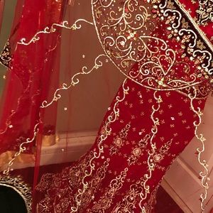 Bridal red lengha